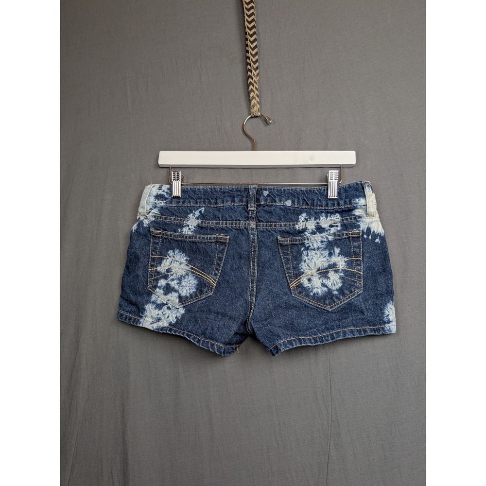 Decree Womens Acid Wash Denim Shorts Blue Low Rise Y2K Size 9
